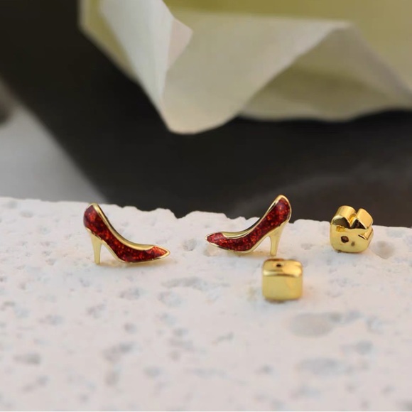 Kate Spade ♠️ Things We Love Red Heel Earrings - Picture 2 of 3